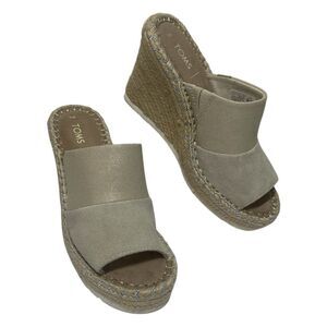 Toms Monica Mule Wedge Sandals Size 6